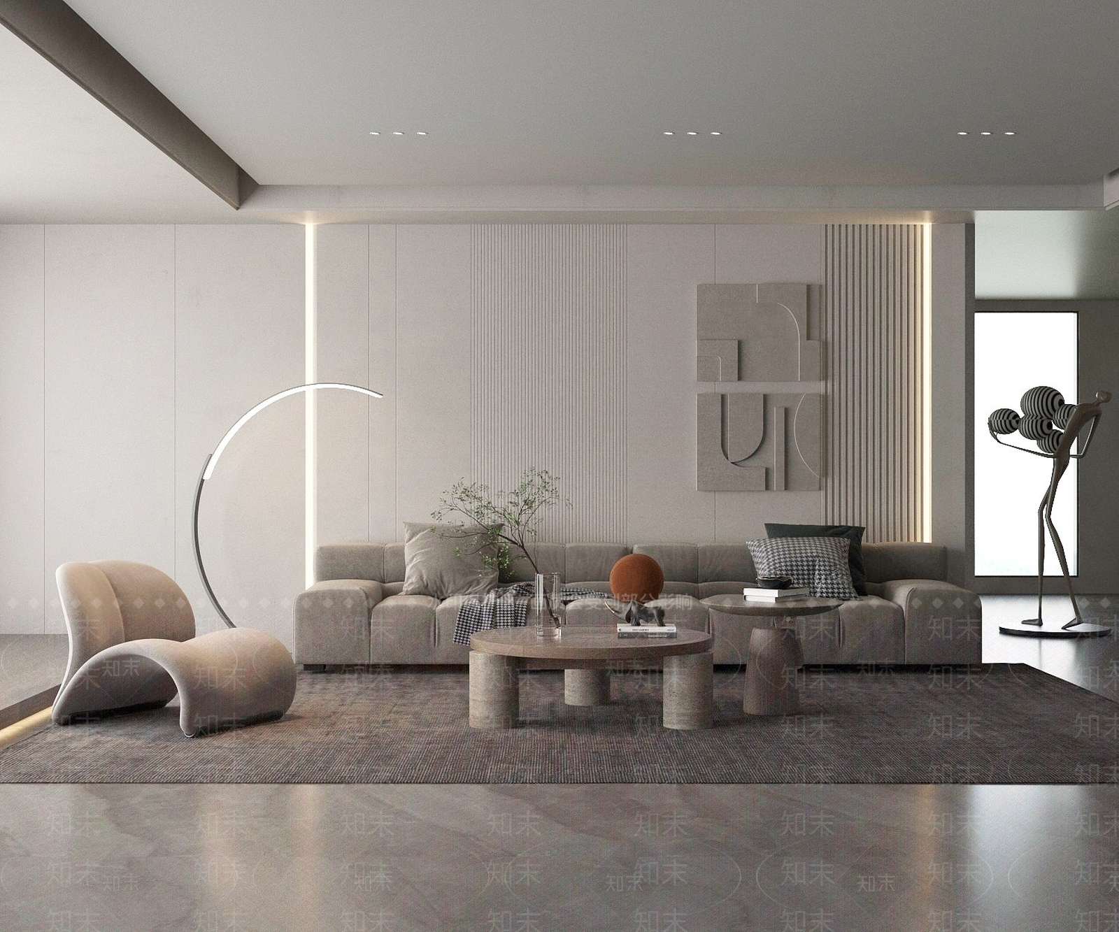 现代双人沙发3D模型下载【ID:1190214303】