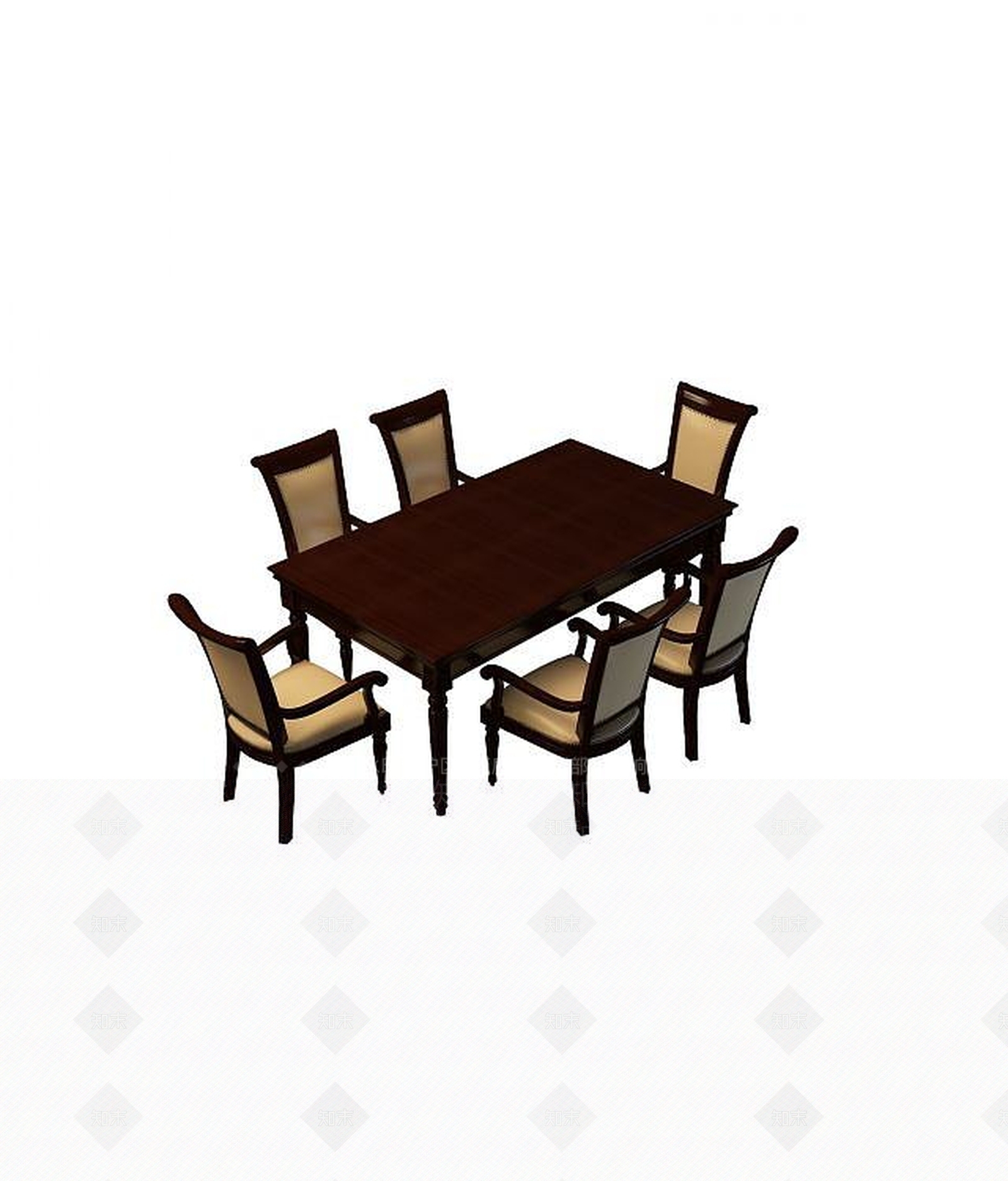 现代书桌椅3D模型下载【ID:1190215452】