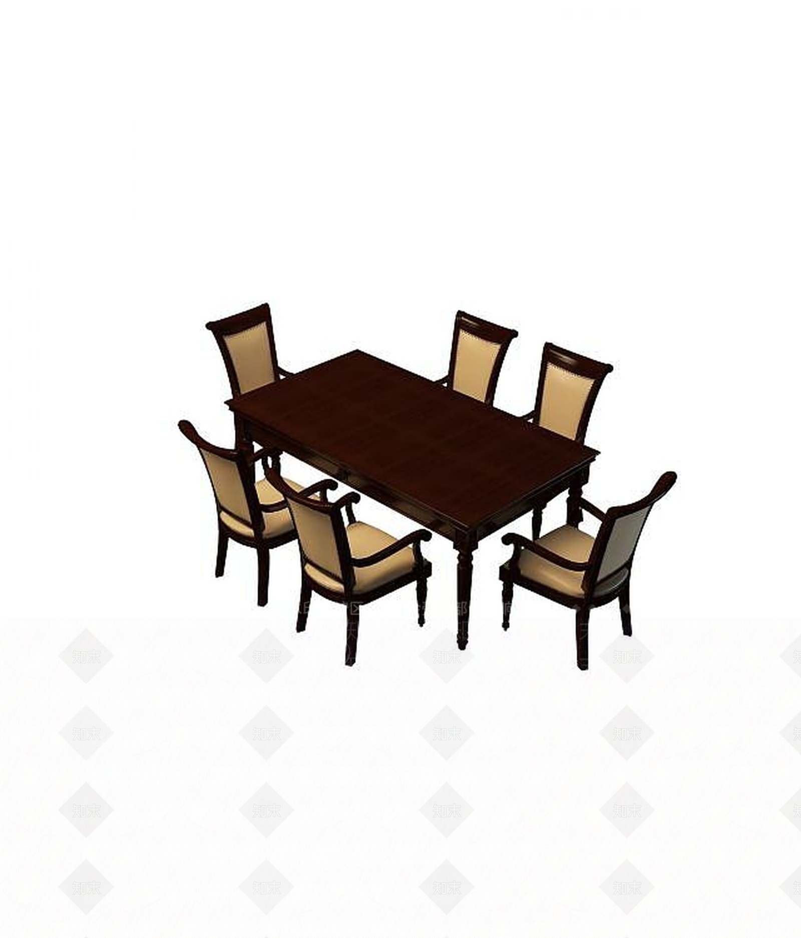 现代书桌椅3D模型下载【ID:1190215452】