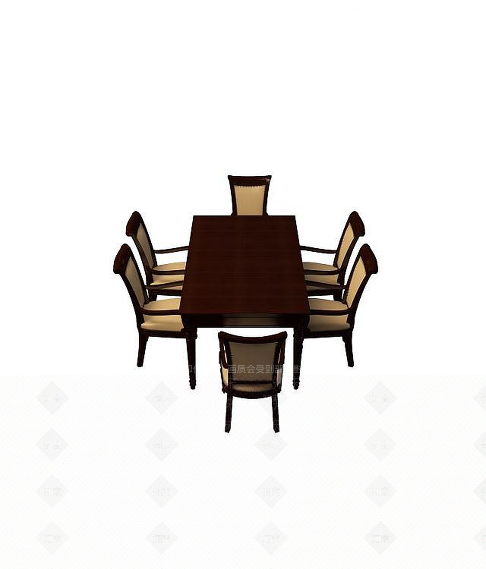 现代书桌椅3D模型下载【ID:1190215452】