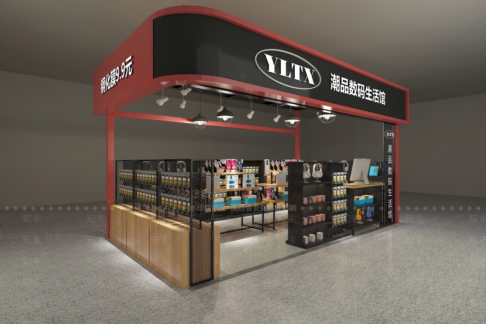 现代办公大厅3D模型下载【ID:1190216874】