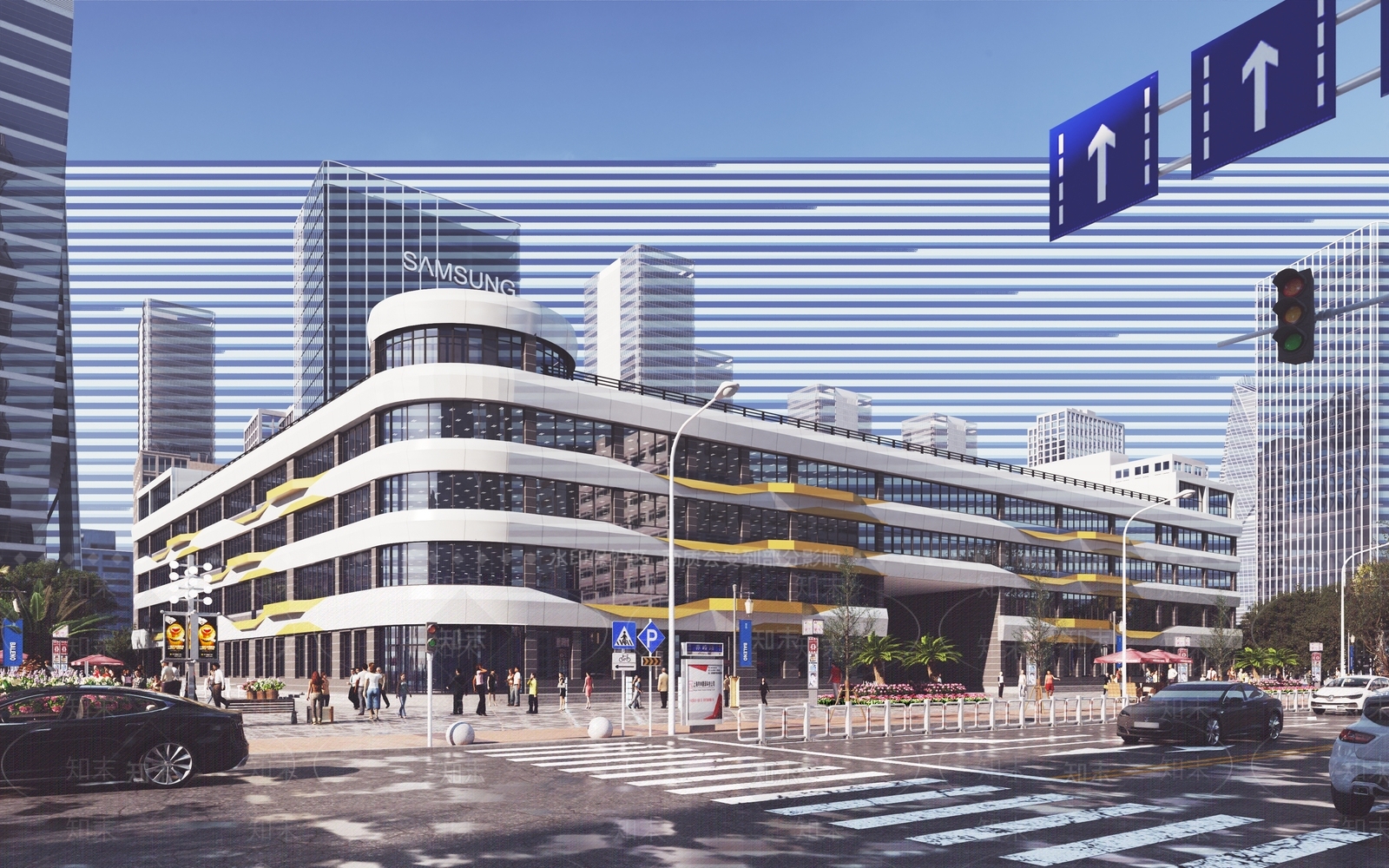 现代办公楼3D模型下载【ID:1190222836】