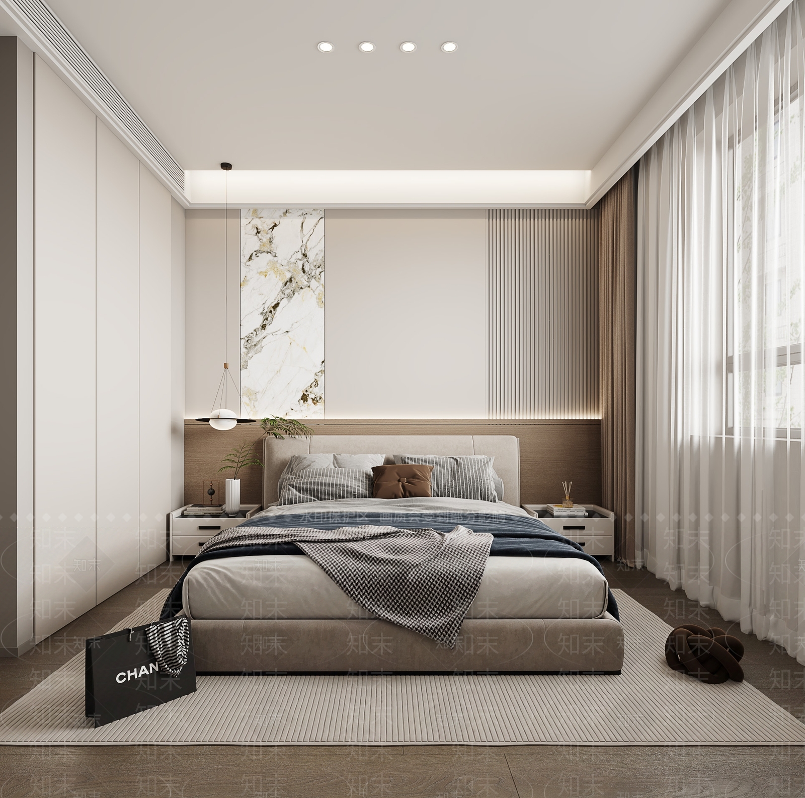现代家居卧室3D模型下载【ID:1190225368】