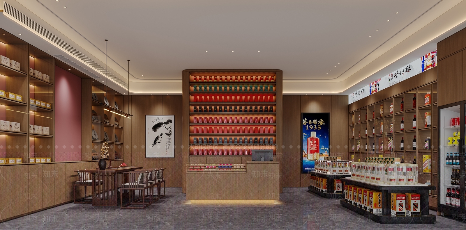 现代烟酒店3D模型下载【ID:1190227793】