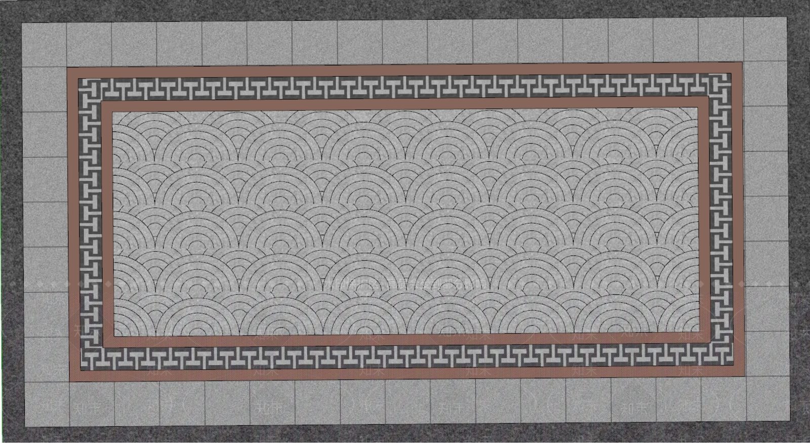 新中式中式小区景观SU模型下载【ID:1190232630】