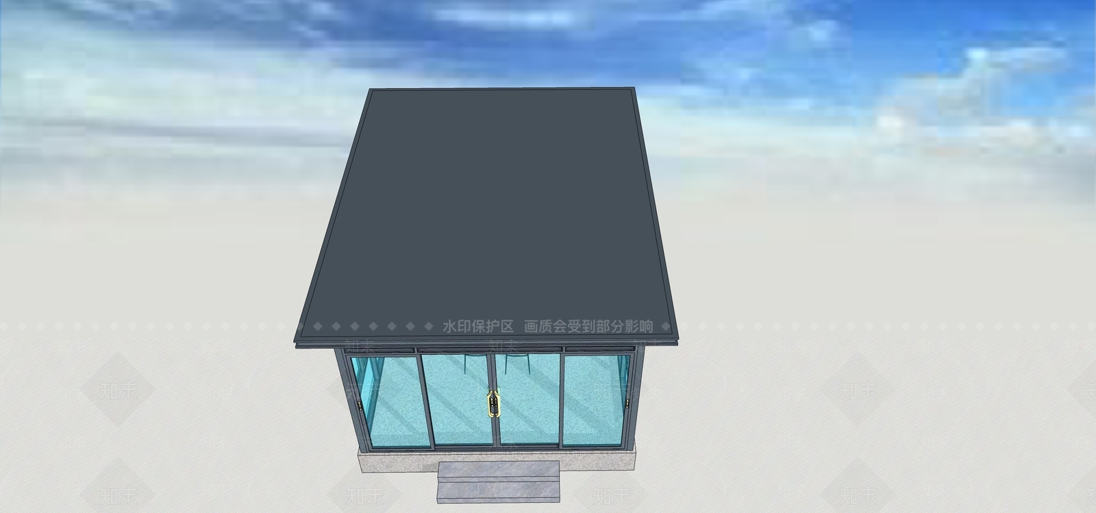 新中式茶室SU模型下载【ID:1190235504】