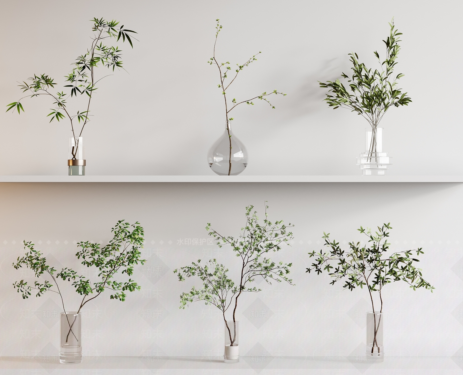 水生植物SU模型下载【ID:1190236190】