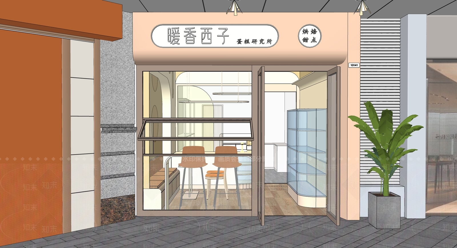 现代简约奶茶店SU模型下载【ID:1190236204】