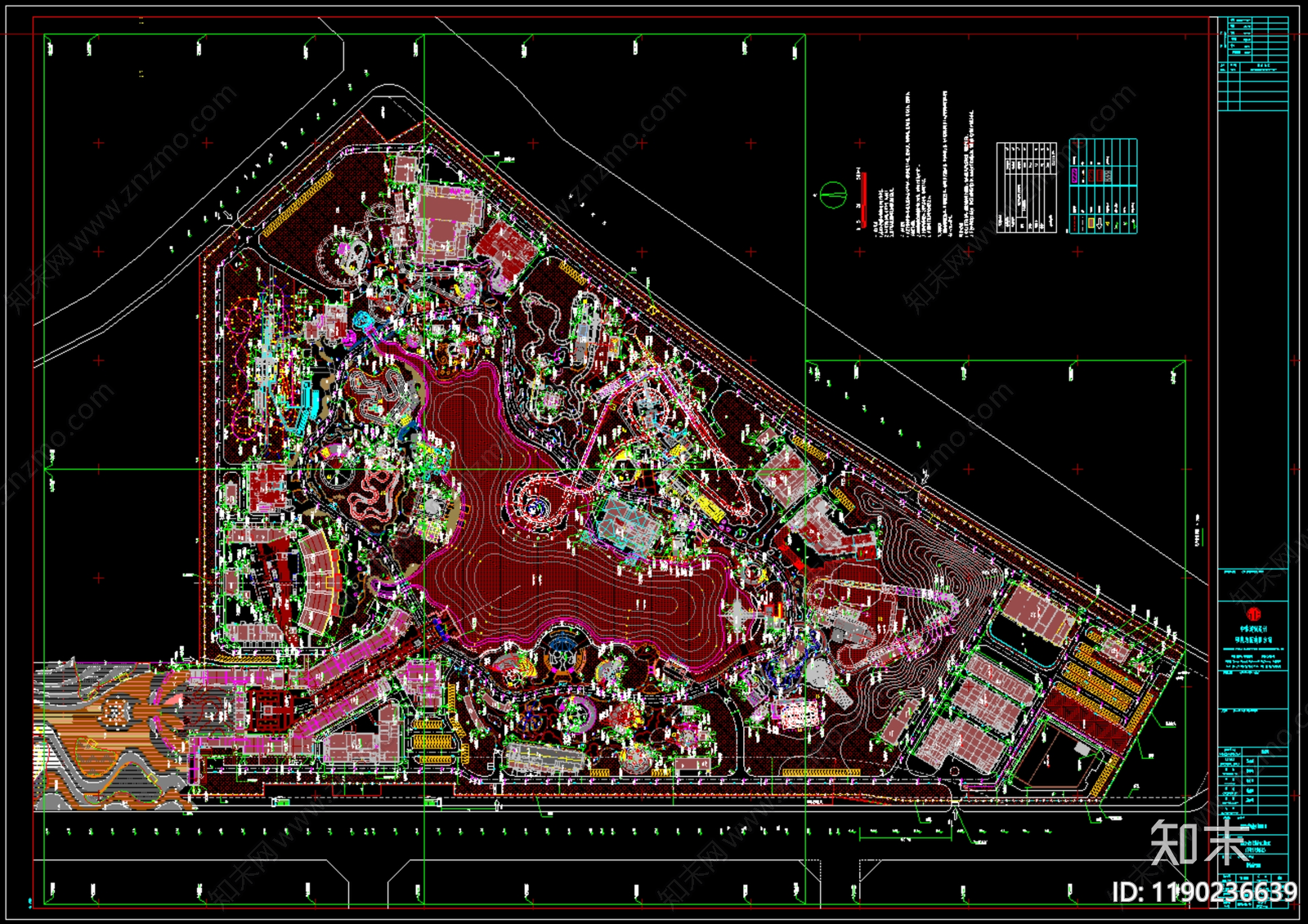 公园规划施工图下载【ID:1190236639】
