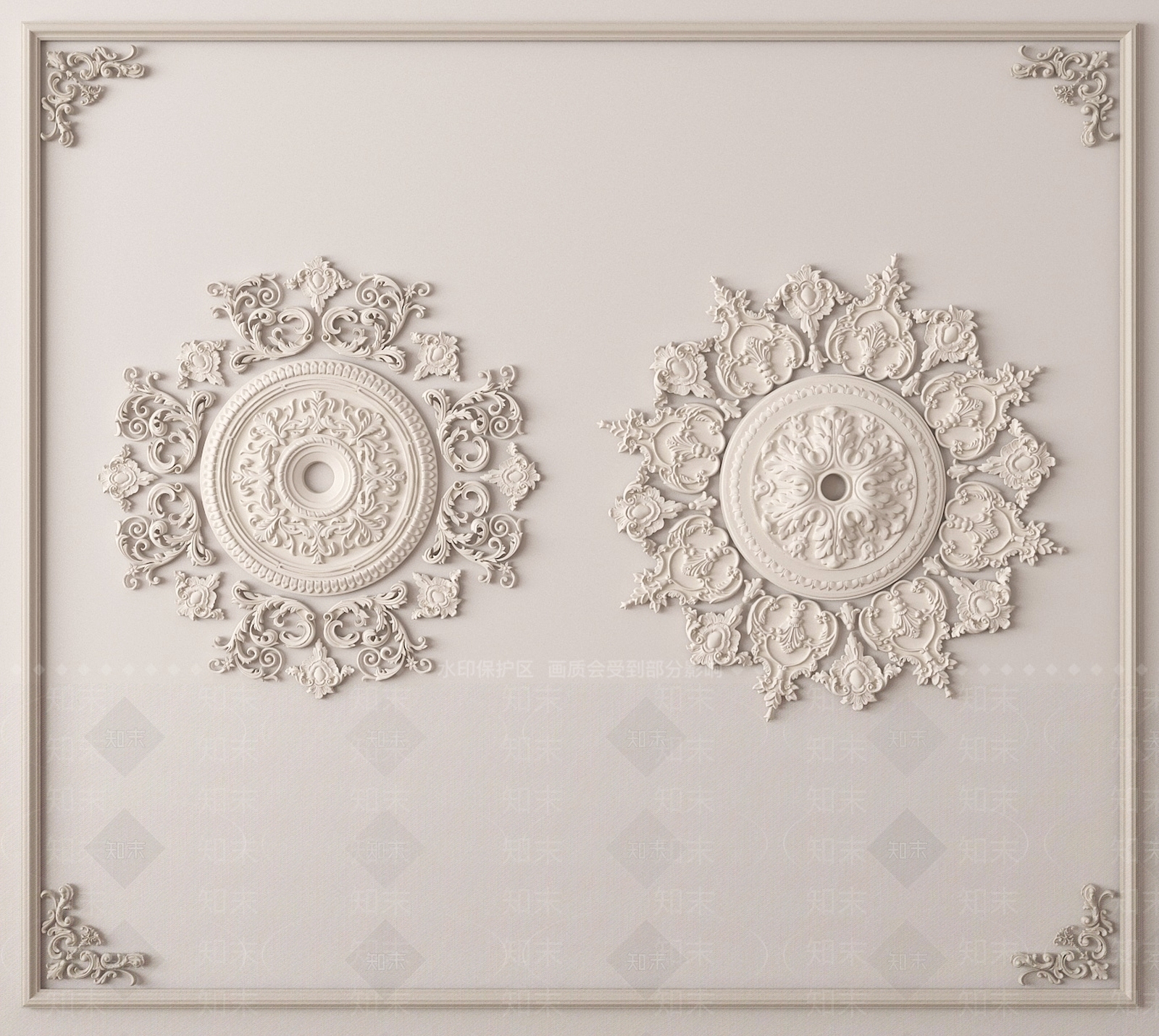 法式雕花3D模型下载【ID:1190236675】