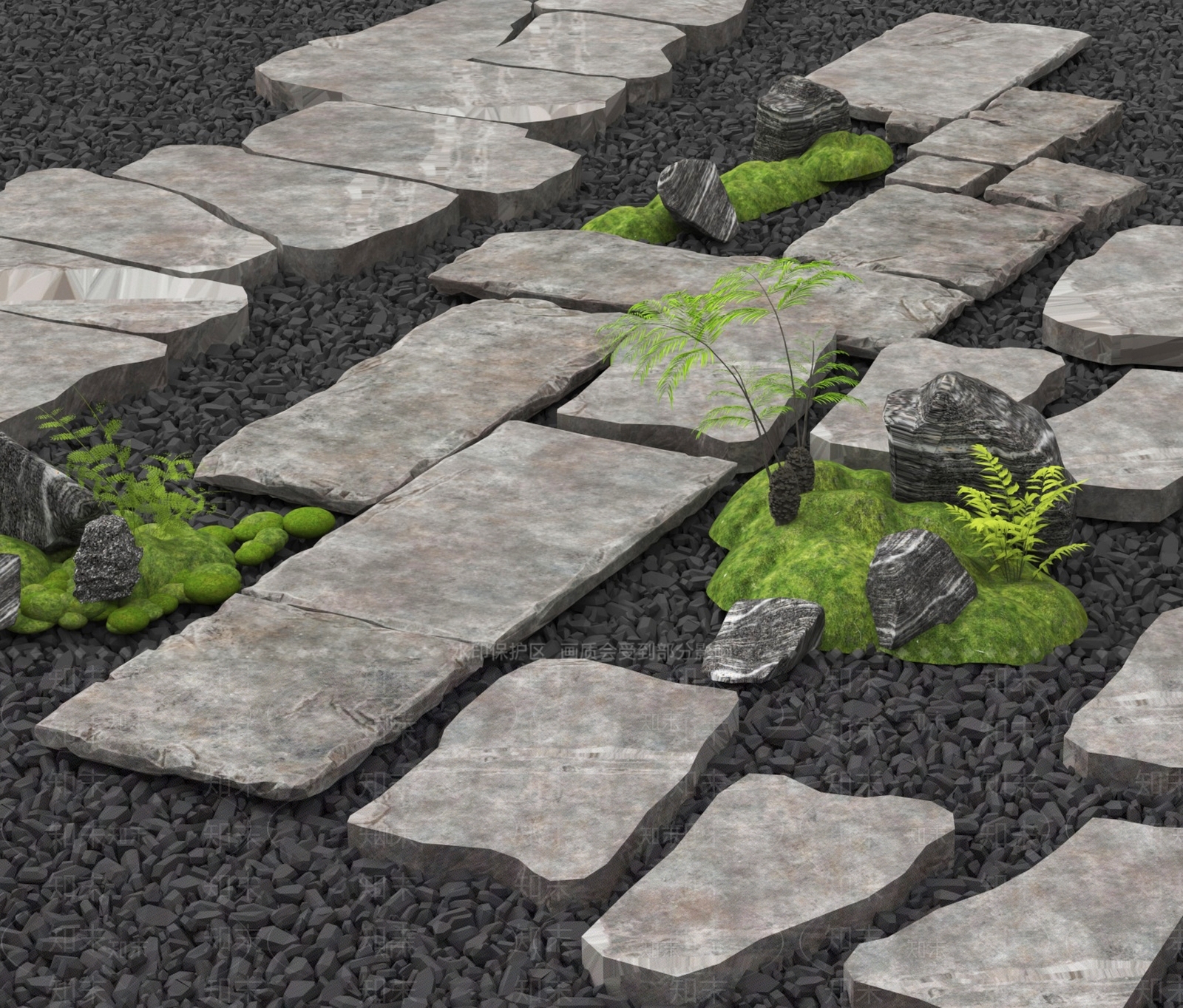 中式其他景观小品3D模型下载【ID:1190237429】