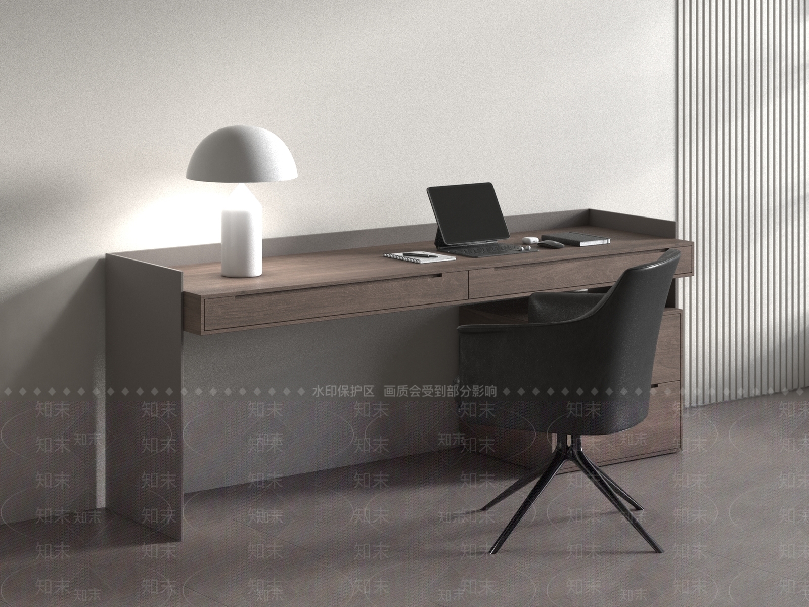 书桌椅3D模型下载【ID:1190239160】