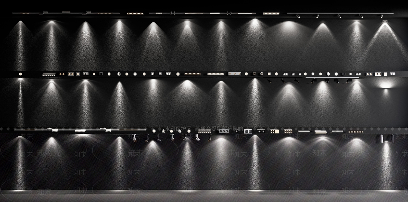 现代筒灯射灯SU模型下载【ID:1190240183】