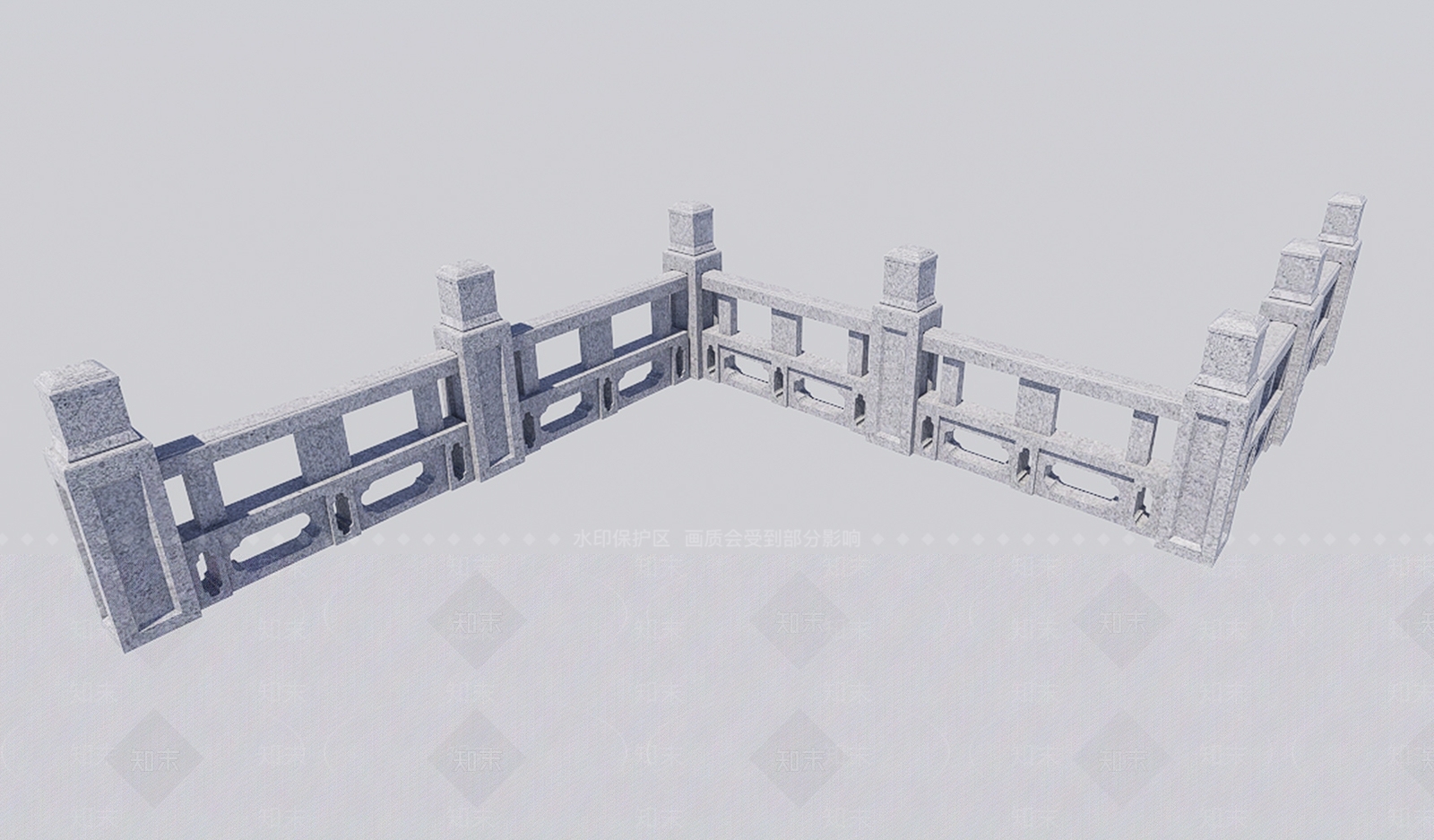 新中式围栏护栏SU模型下载【ID:1190246614】