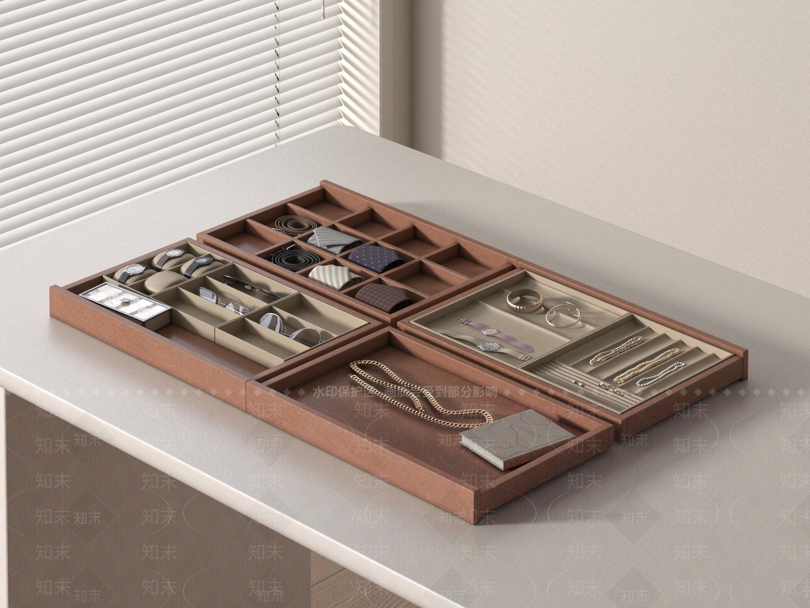现代首饰柜3D模型下载【ID:1190245896】