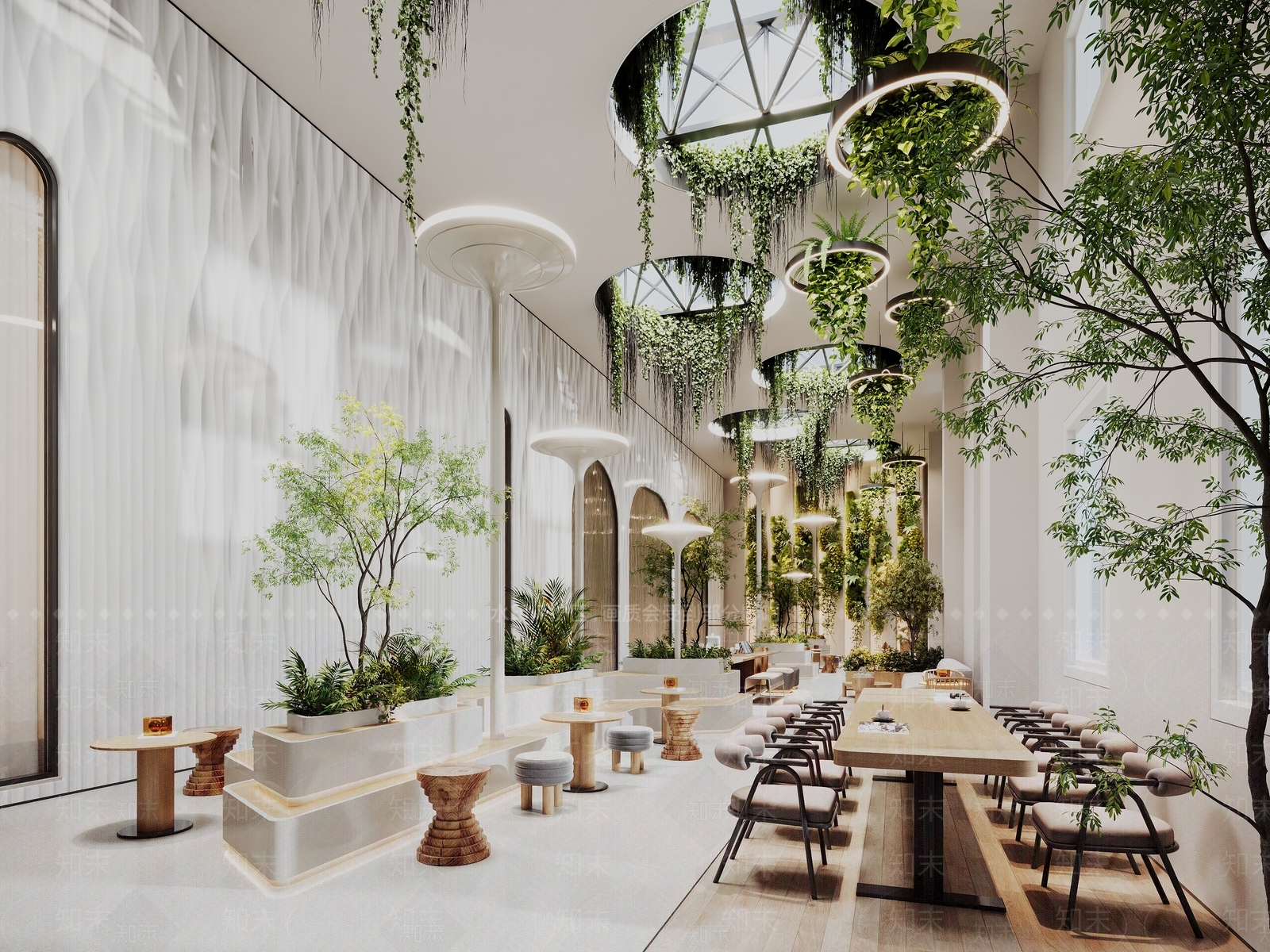 现代酒店餐厅3D模型下载【ID:1190249625】