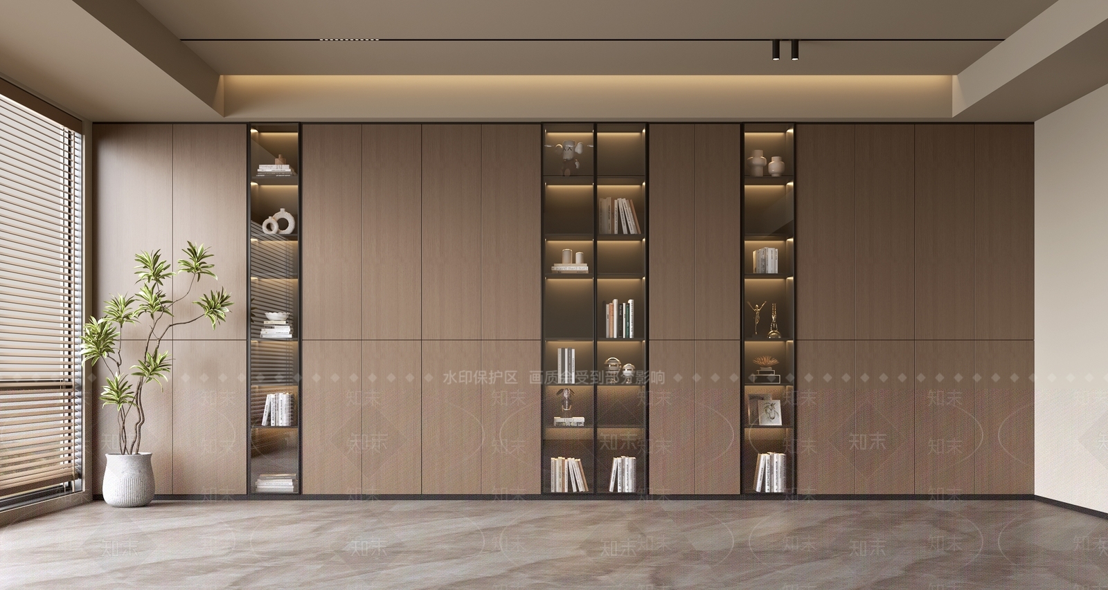 现代书柜3D模型下载【ID:1190247256】