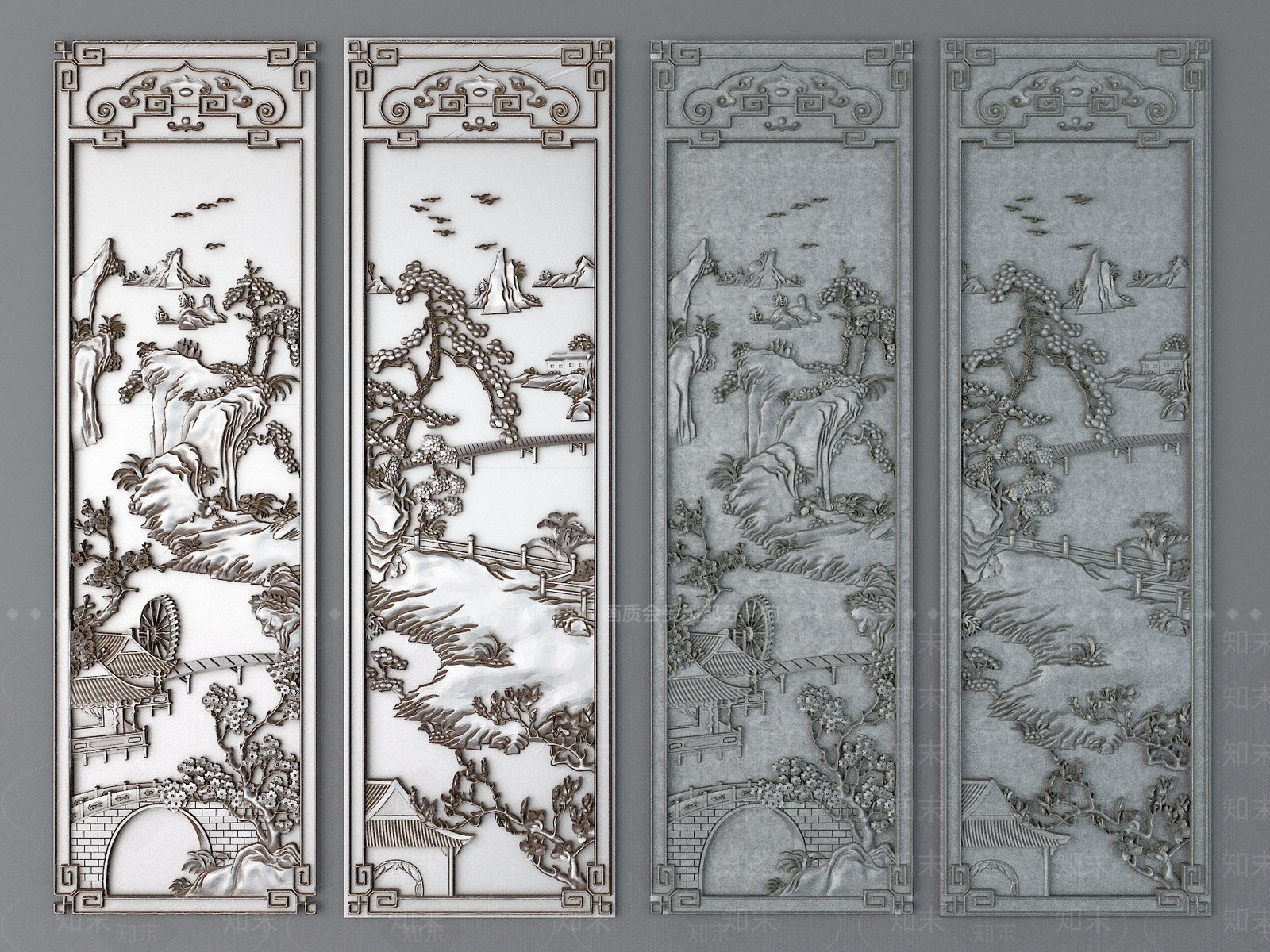 中式雕花3D模型下载【ID:1190247802】