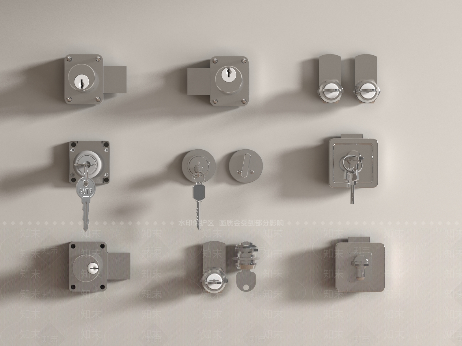 锁SU模型下载【ID:1190248158】