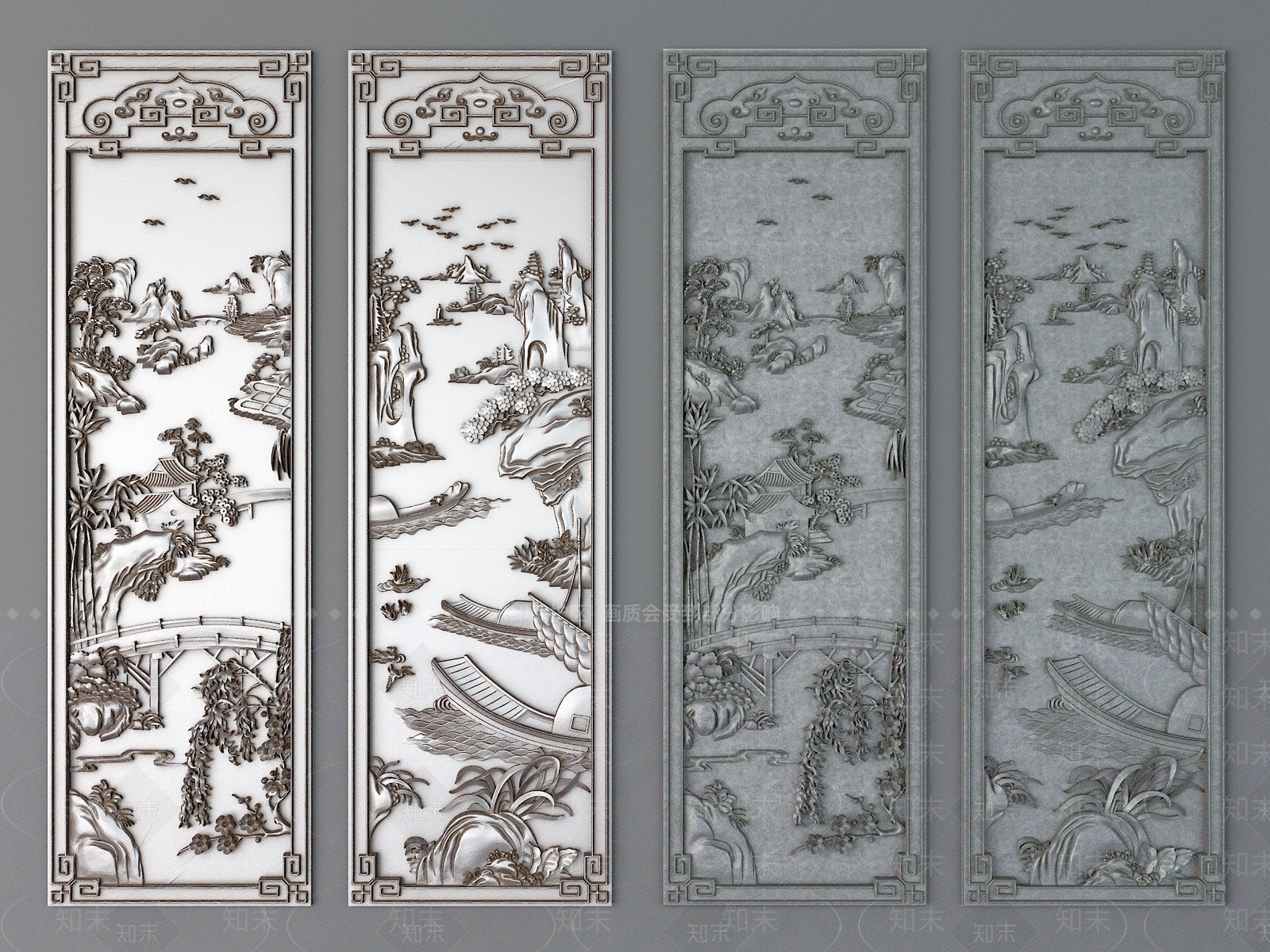 中式雕花3D模型下载【ID:1190248034】