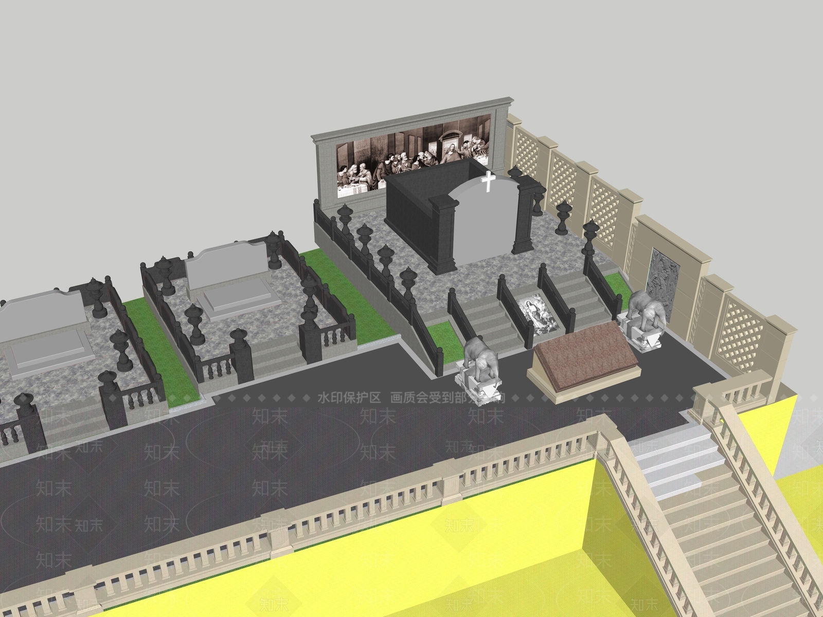 新中式欧式其他景观小建筑SU模型下载【ID:1190250225】