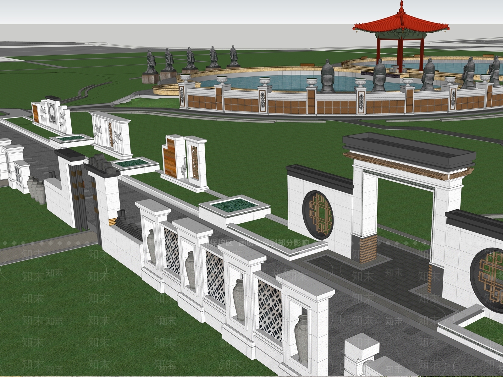 新中式其他景观小建筑SU模型下载【ID:1190251721】