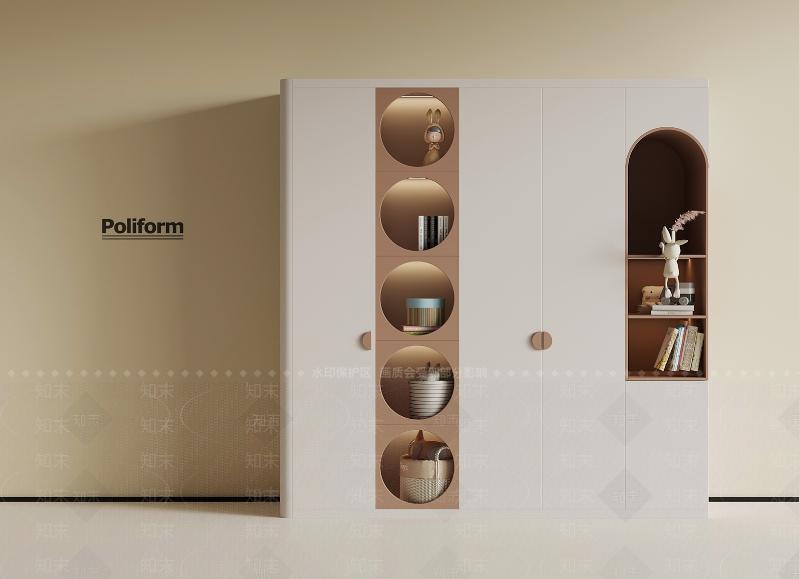 现代衣柜3D模型下载【ID:1190252882】