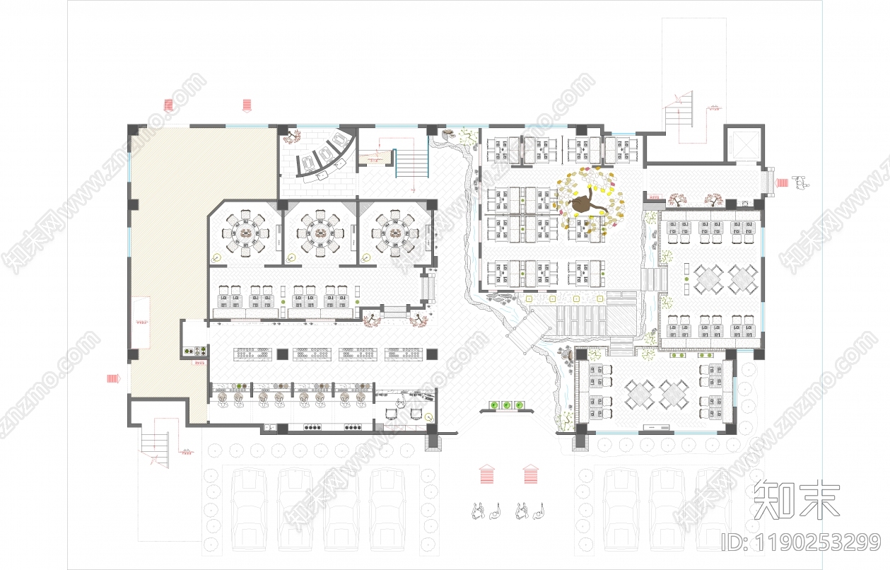 中式中餐厅施工图下载【ID:1190253299】