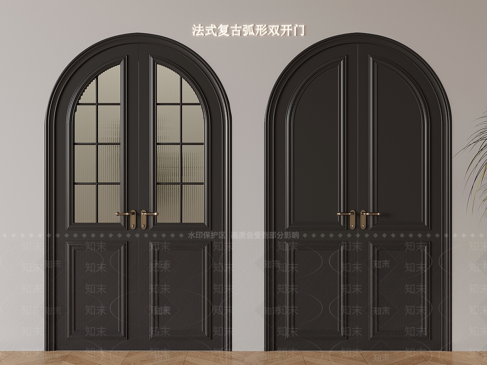 法式双开门SU模型下载【ID:1190256541】