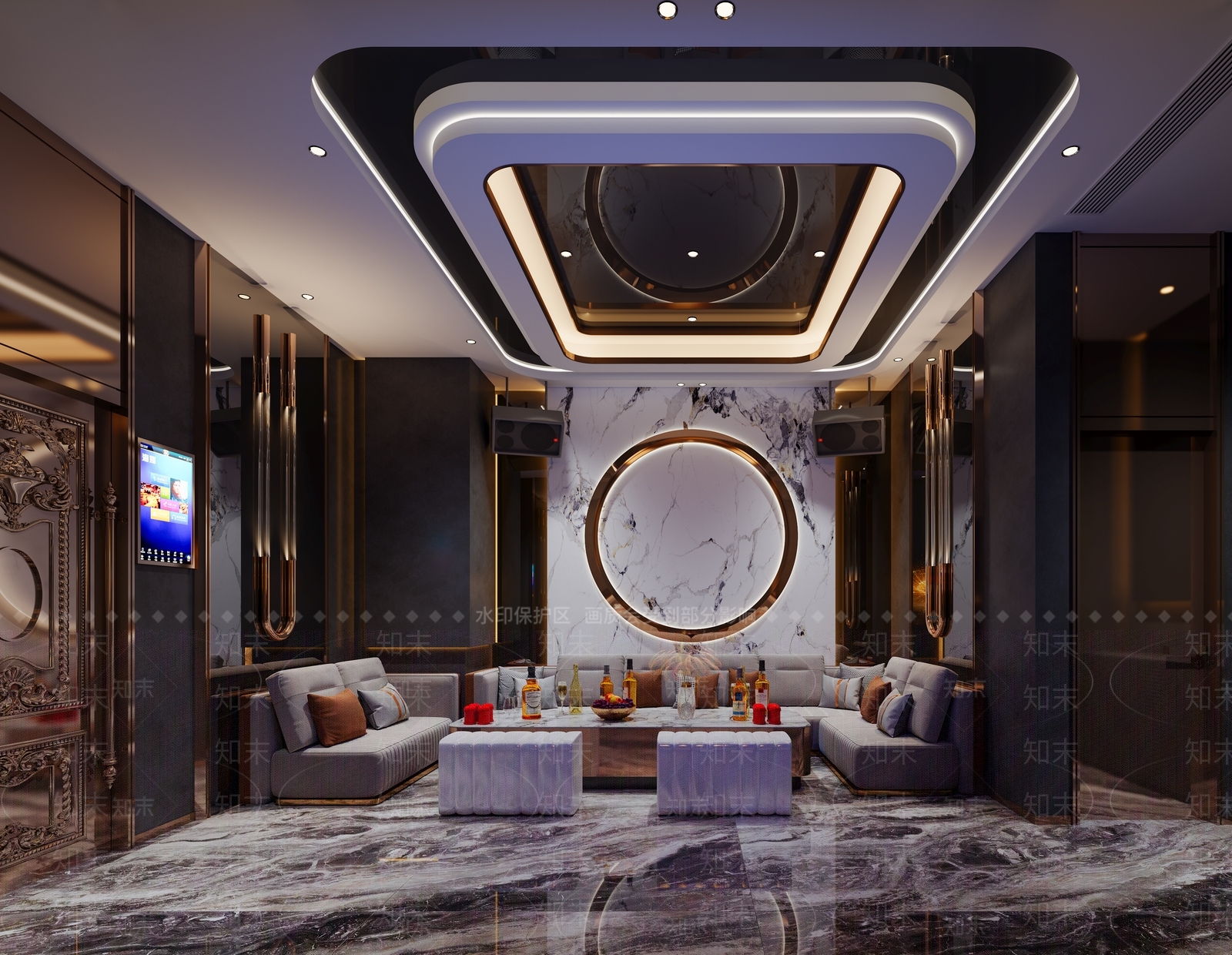 现代轻奢KTV3D模型下载【ID:1190263334】