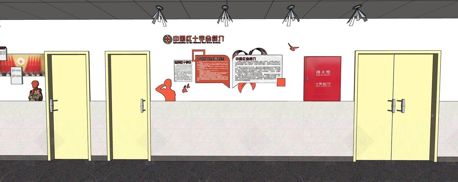 现代其他公共空间SU模型下载【ID:1190263632】