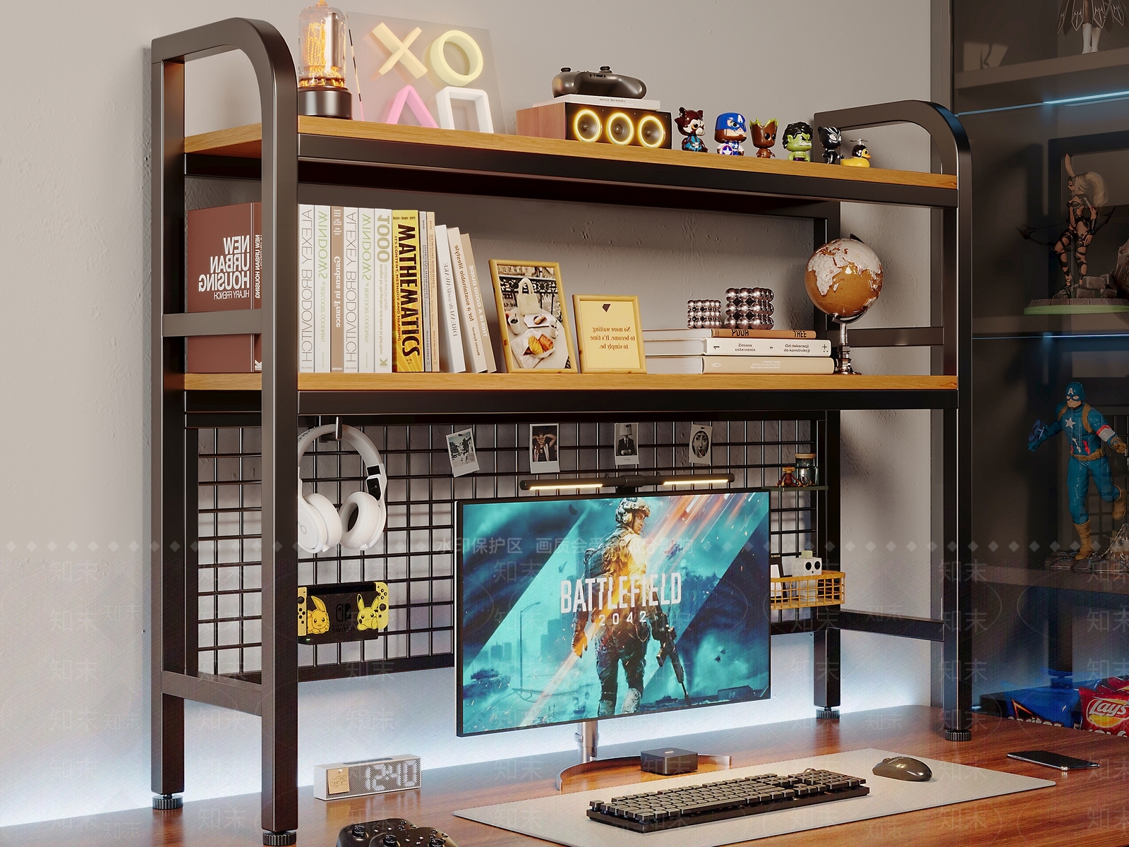 工业现代书架3D模型下载【ID:1190269009】