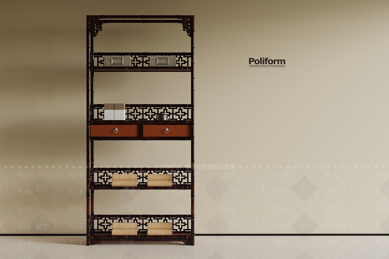 新中式博古架SU模型下载【ID:1190271812】