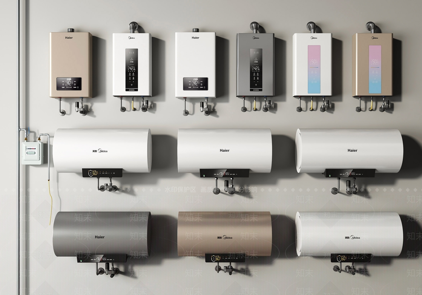 热水器3D模型下载【ID:1190272062】