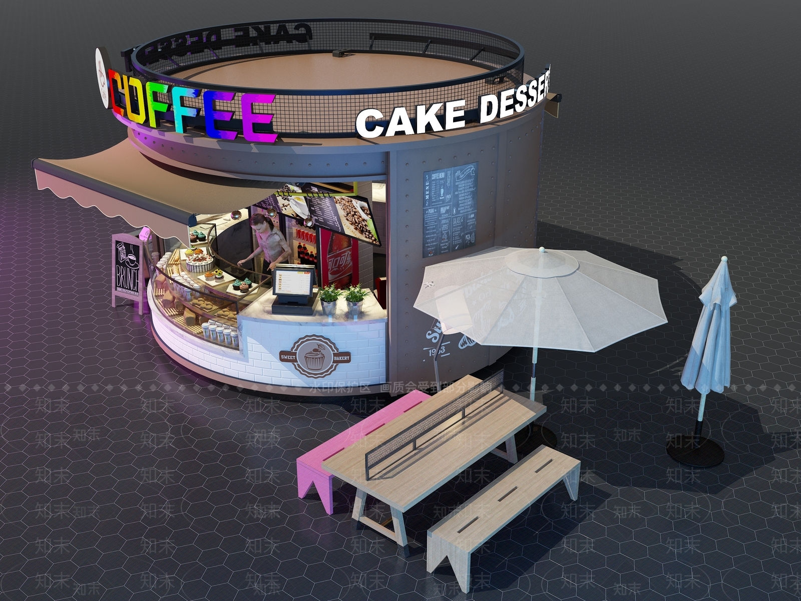 现代咖啡厅3D模型下载【ID:1190275044】