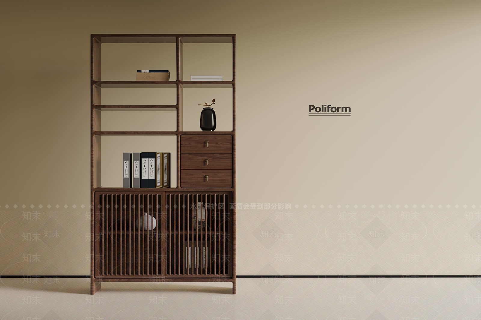新中式博古架SU模型下载【ID:1190273722】