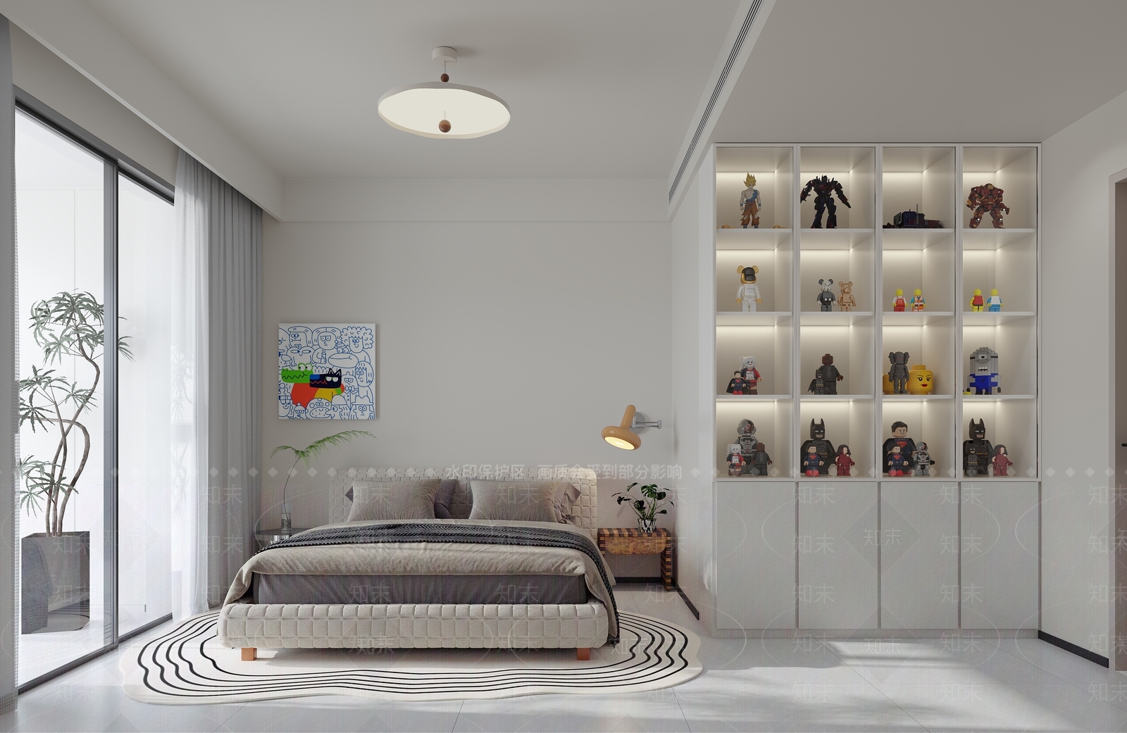 现代家居卧室3D模型下载【ID:1190276111】