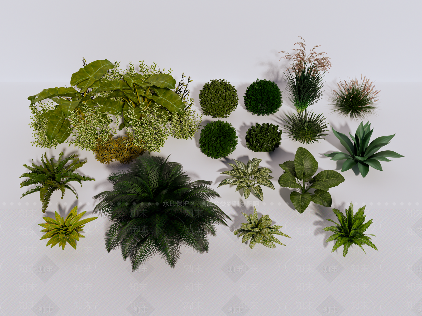 植物组合SU模型下载【ID:1190276980】