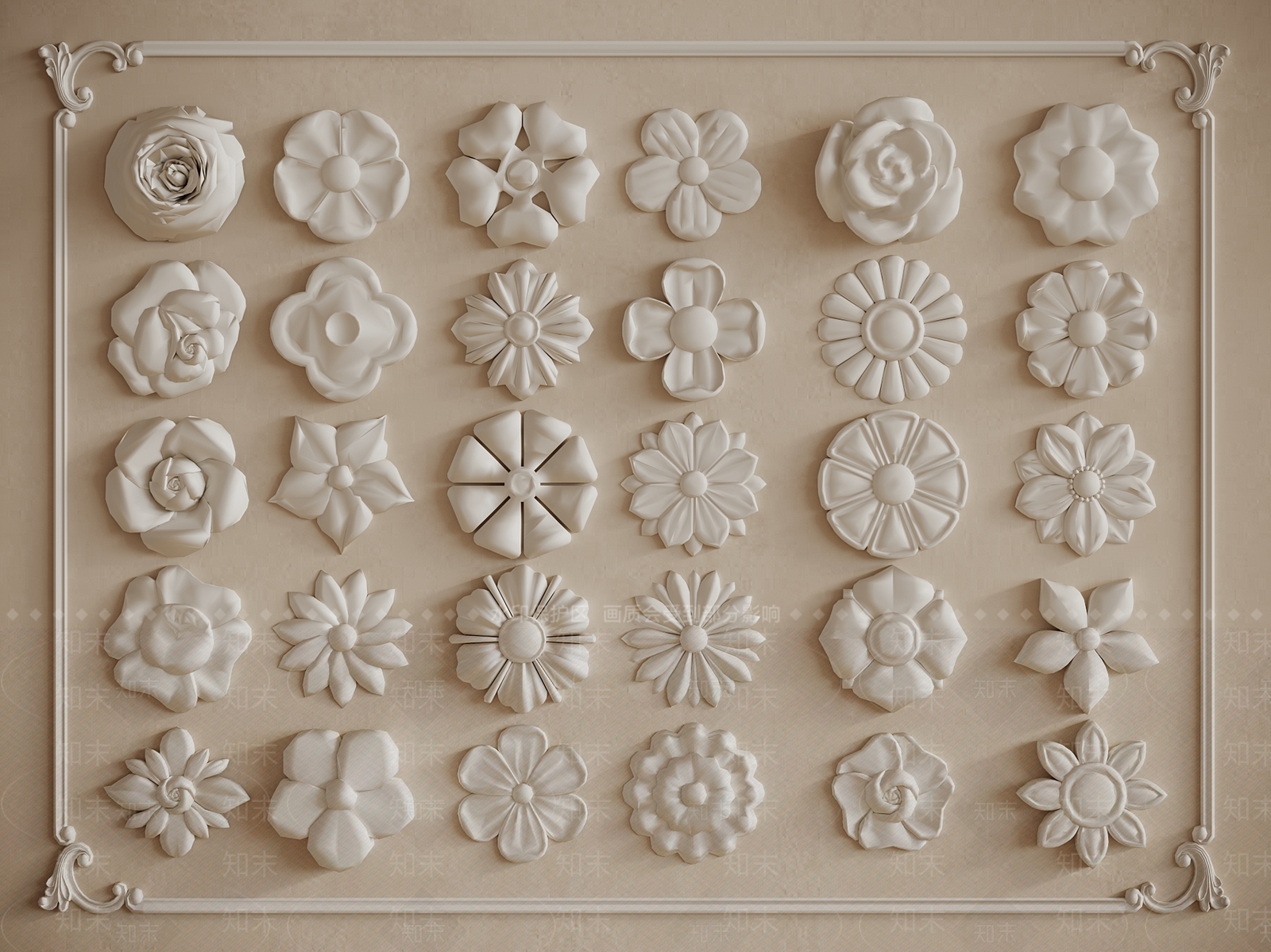 欧式法式雕花SU模型下载【ID:1190277629】