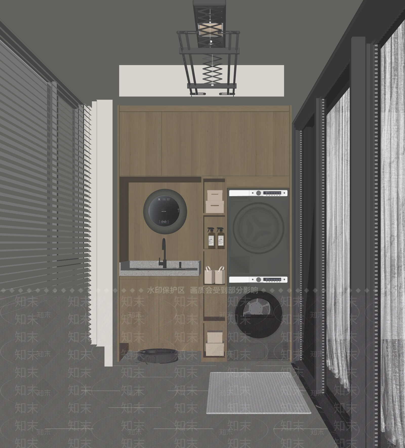 现代家居阳台SU模型下载【ID:1190287297】