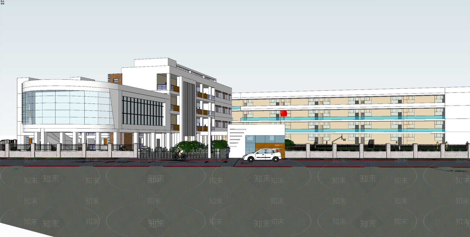 现代学校建筑SU模型下载【ID:1190290520】