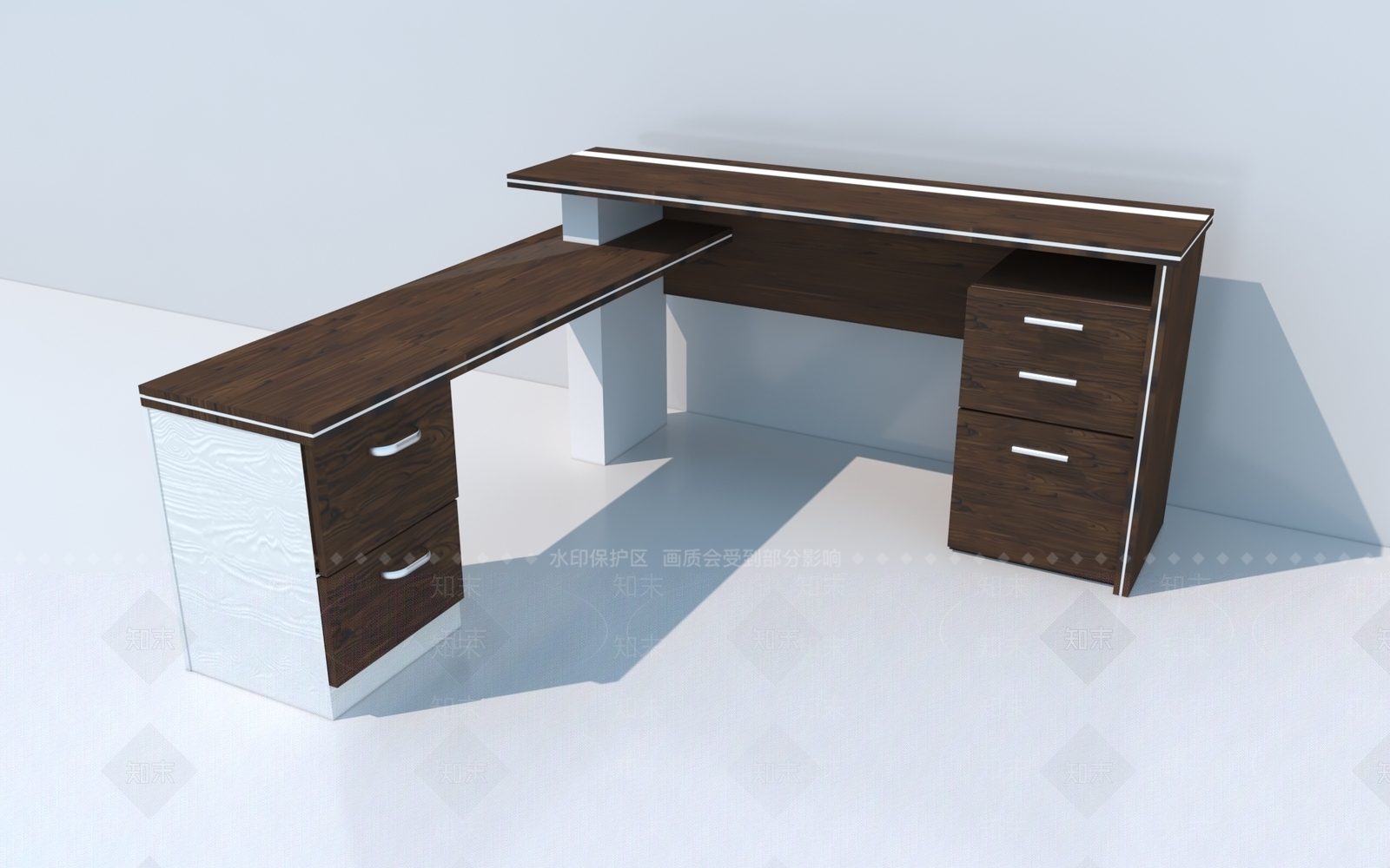 现代办公桌3D模型下载【ID:1190293668】
