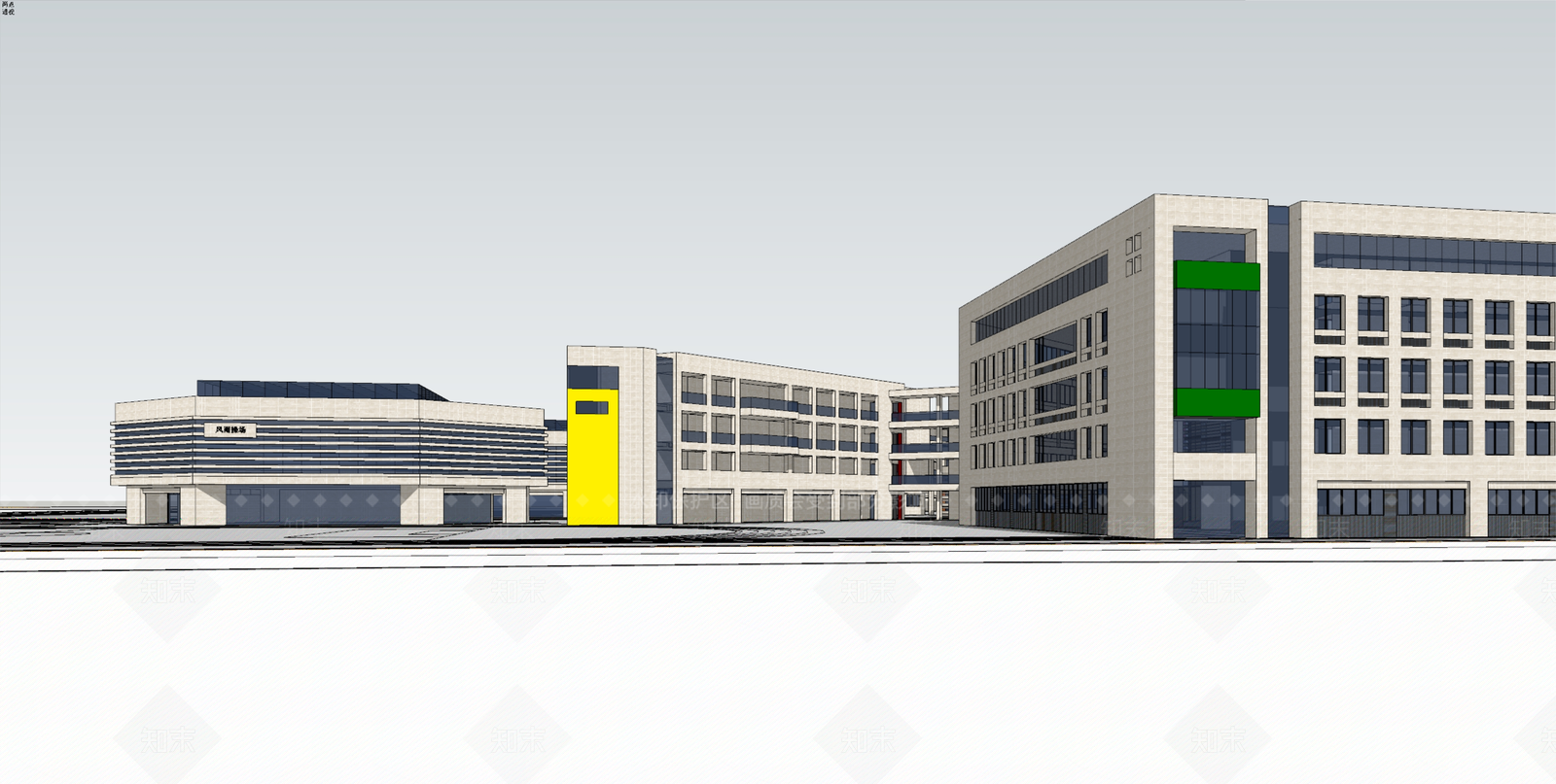 现代学校建筑SU模型下载【ID:1190295069】