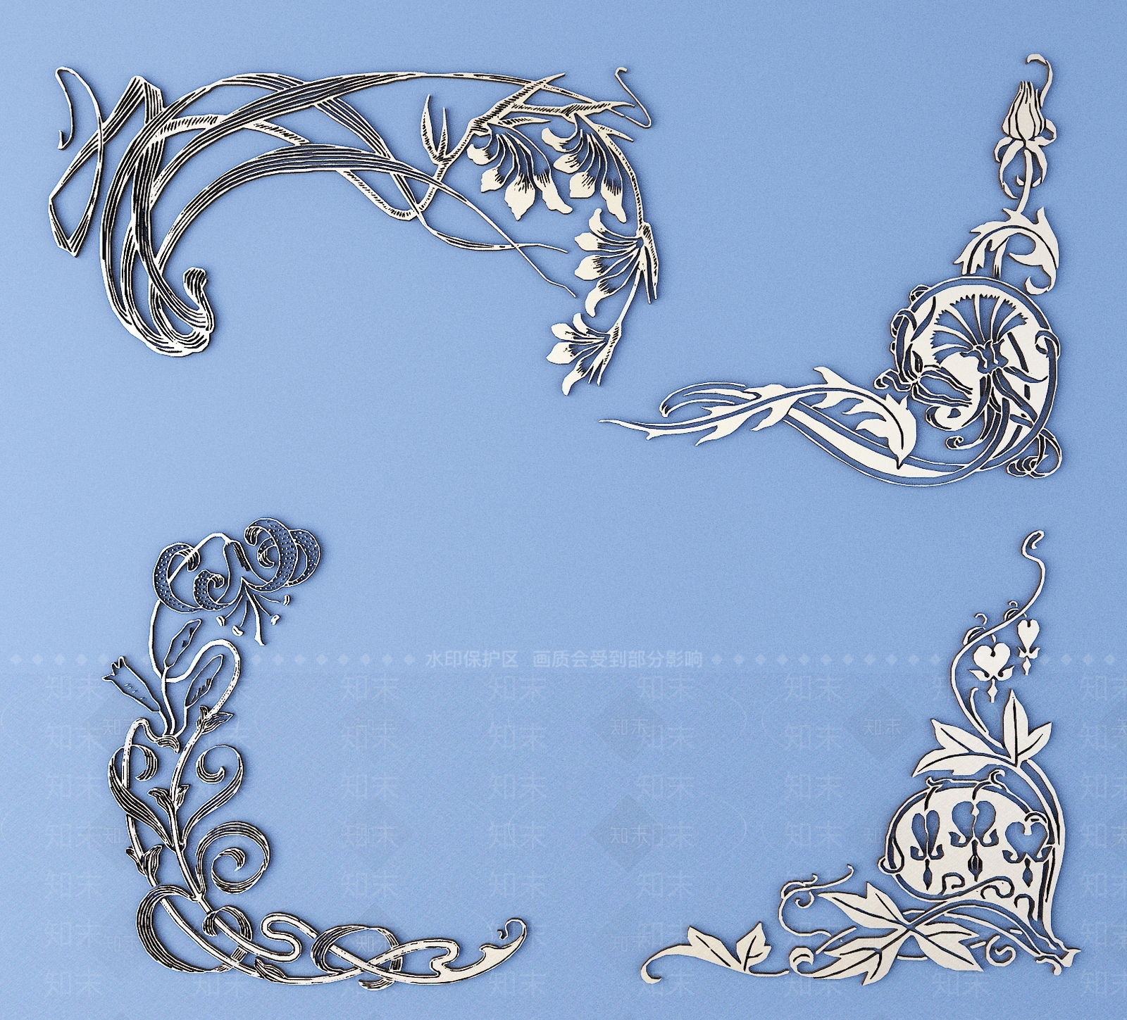 中式雕花3D模型下载【ID:1190296013】