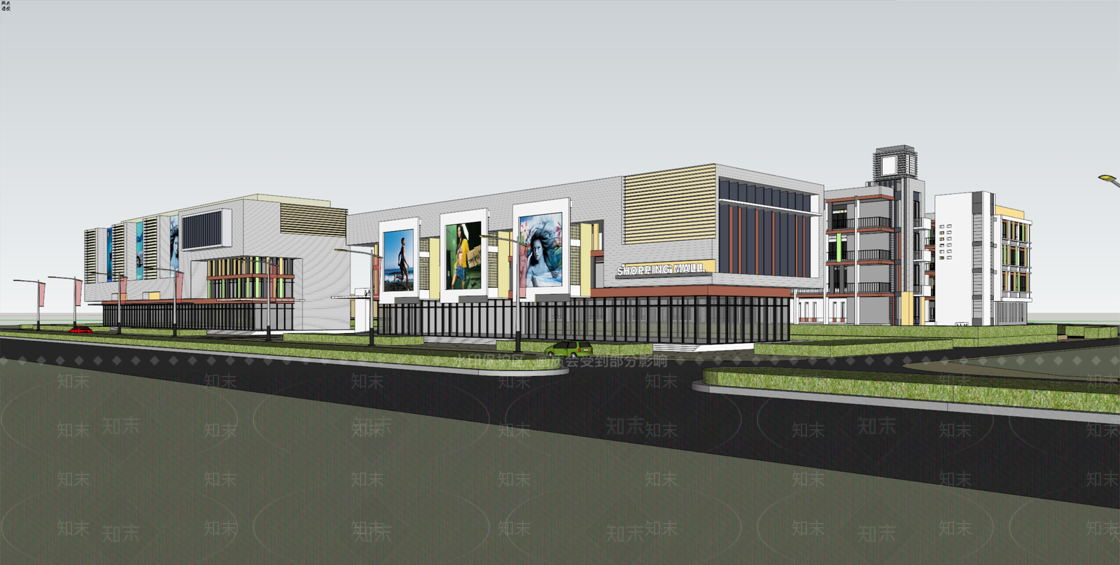 现代学校建筑SU模型下载【ID:1190296747】