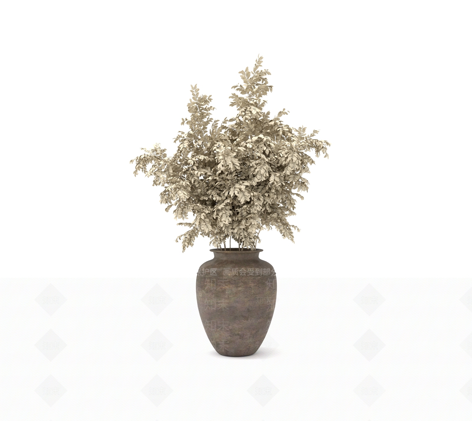 侘寂复古花艺3D模型下载【ID:1190302522】