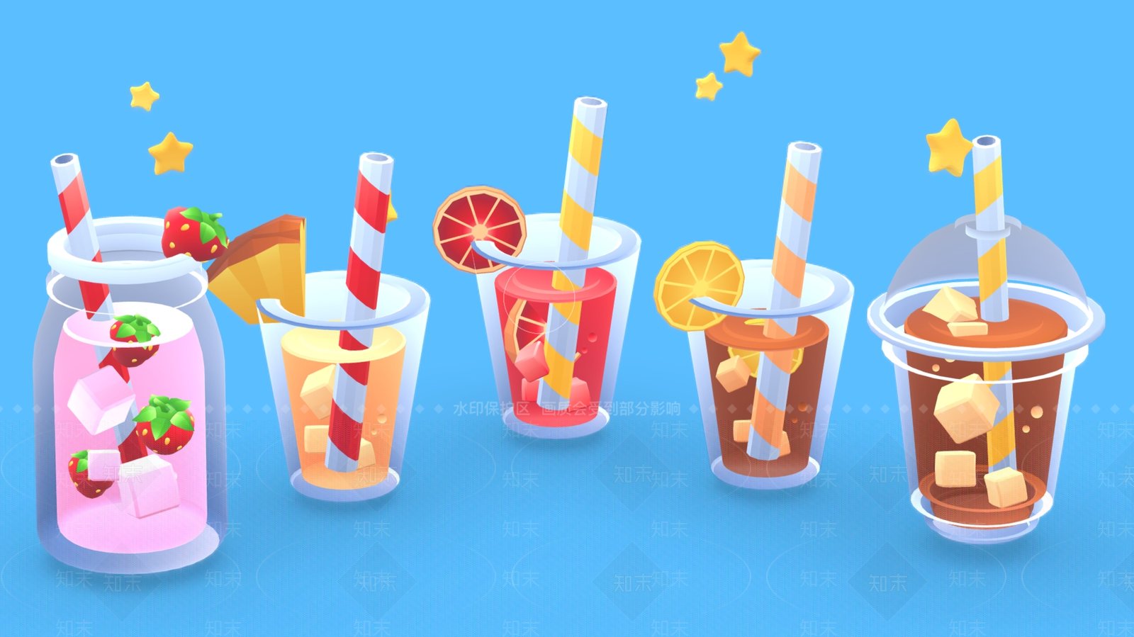 酒水食物3D模型下载【ID:1190304567】