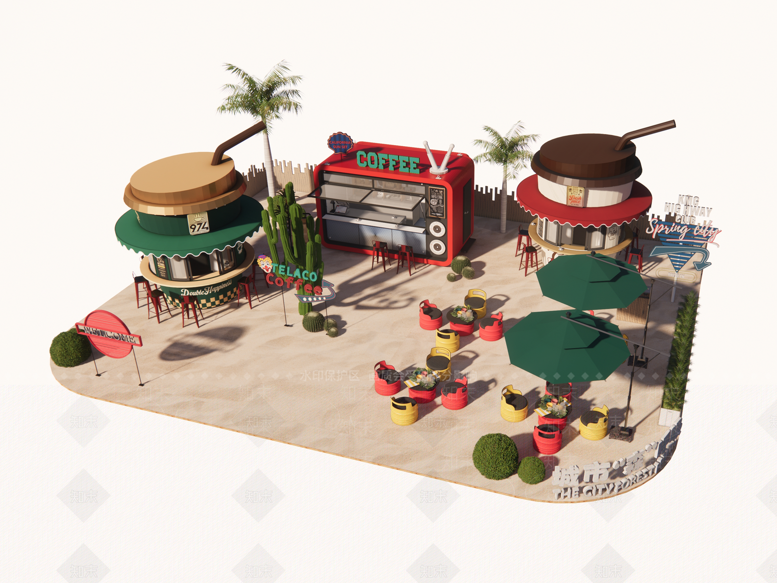 餐车SU模型下载【ID:1190307902】