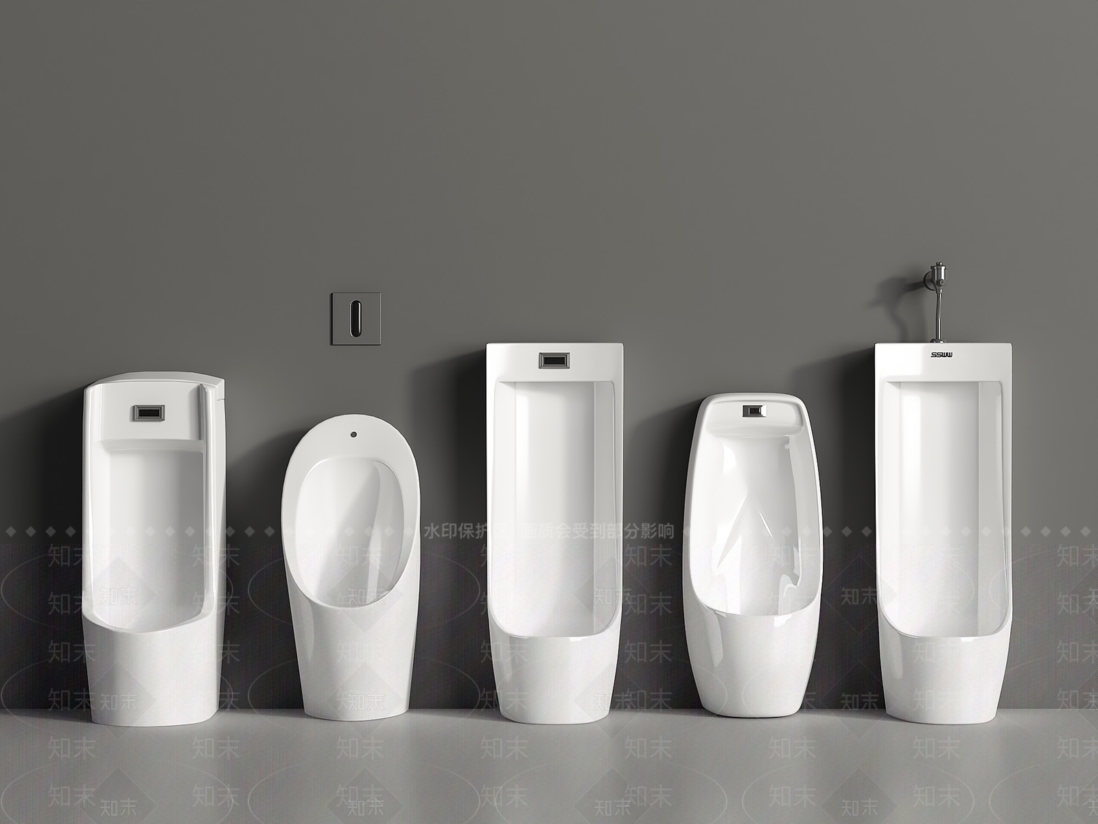 小便斗SU模型下载【ID:1190312994】