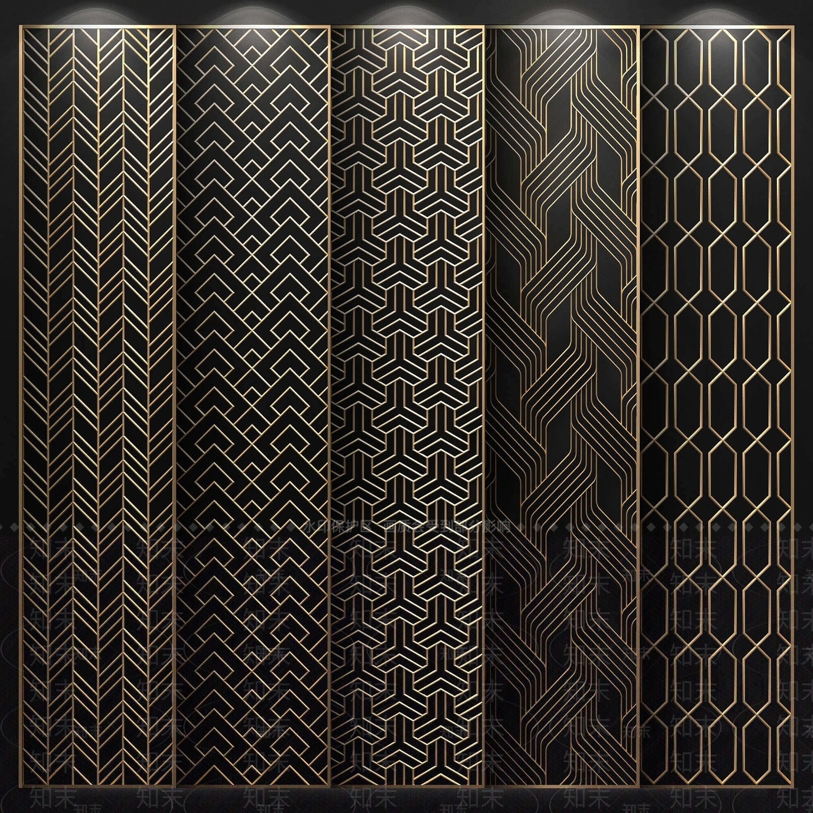 现代屏风3D模型下载【ID:1190318290】